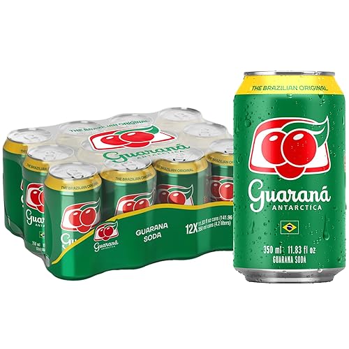 Guarana Antarctica, The Brazilian Original Guarana Soda, Regular, 11.83 fl oz (Pack of 12) - Regular