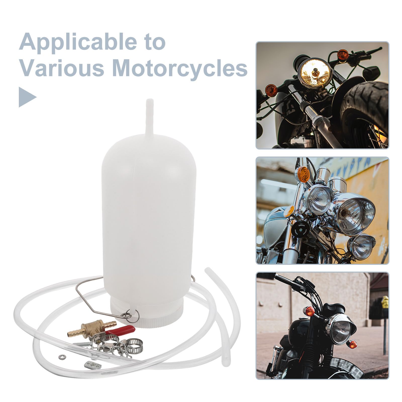 CALLARON Extractor de Líquidos para Motocicleta de 1l Reutilizable con Alta Adaptabilidad, Bomba de Plástico para Drenaje y Abastecimiento de Emergencia