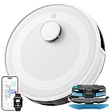 Lefant M2 Robot Vacuum Cleaner with Mop Room Mapping, 6000Pa, dToF Laser Navigation, 140 Minute, 2.4G/5G Wi-Fi/App/Alexa, Customizable Cleaning, Ideal for Carpets, Hard Floors and Many Furnished Homes M2 White