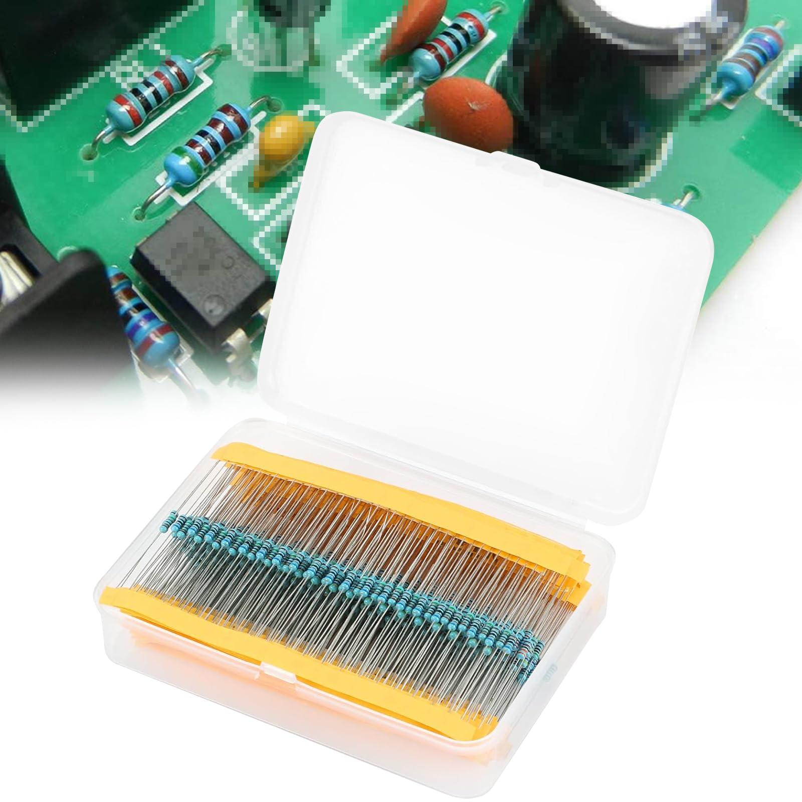 Kit assortimento di resistori da 2600 pezzi, 130 valori, 1 Ohm-Ohm, 0