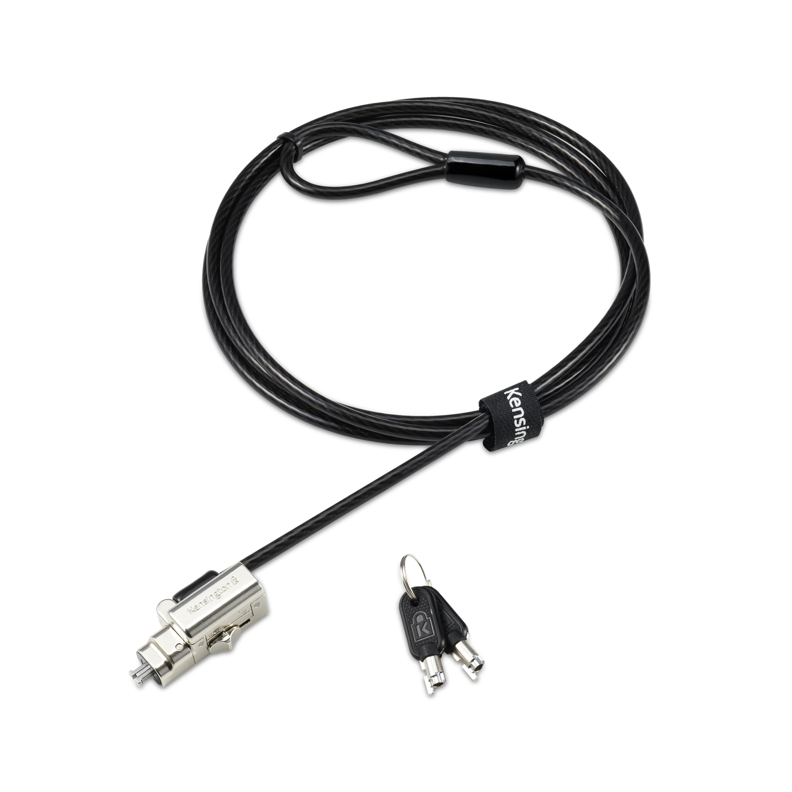 Kensington Universal 3-in-1 2.0 Keyed Laptop Lock, Fits T-bar, Nano, N17, Wedge-Shaped Lock Types, 6-Foot Computer Security Locking Cable, Compatible with Dell, HP, Lenovo, K63389WW