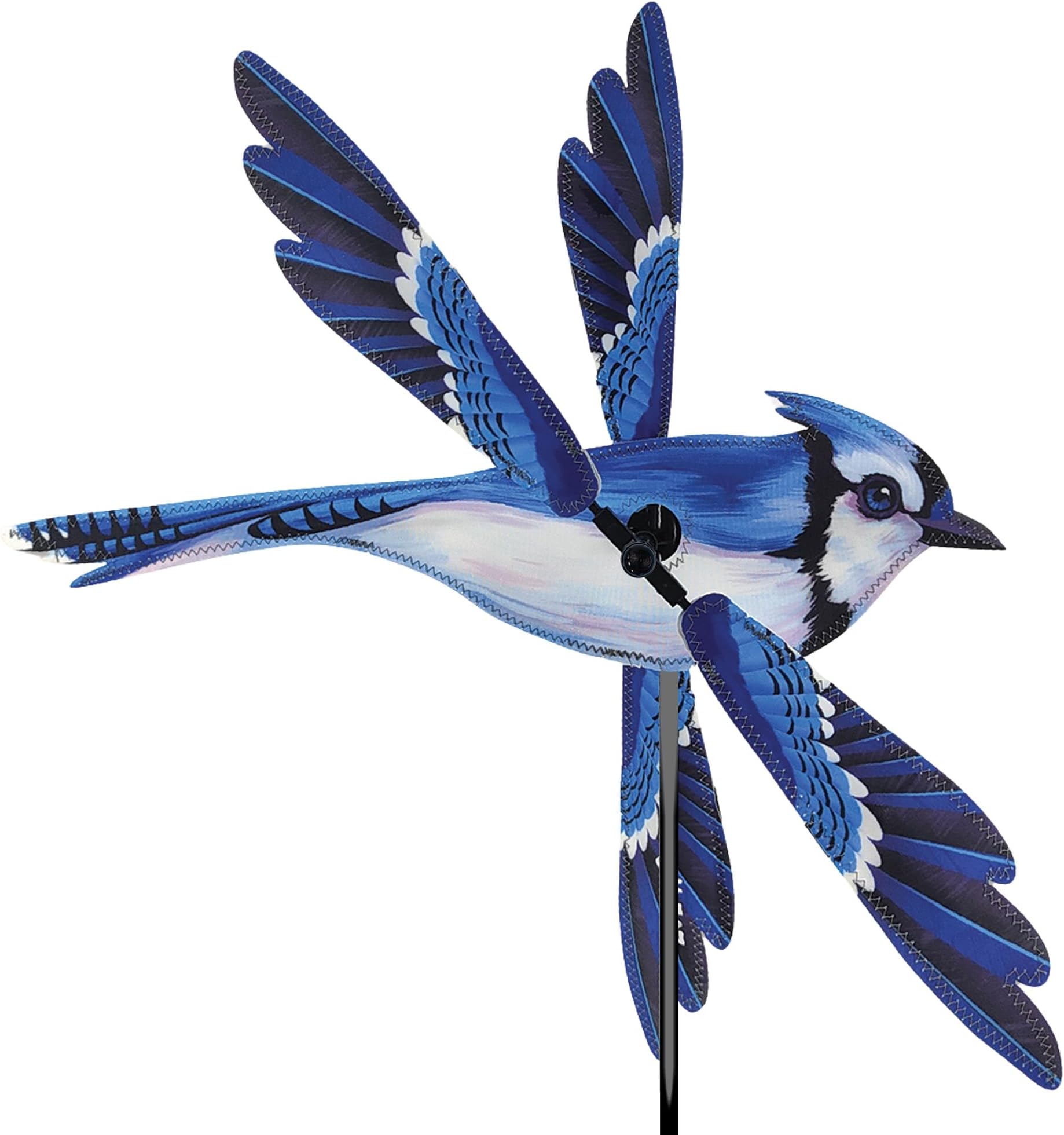 Whirligig Spinner Blue Jay 18" – Vibrant Bird-Themed Design, Weather-Resistant Outdoor Decor, Durable & Lightweight for Patios, Yards, and Gardens - Eye-Catching Wind Spinner