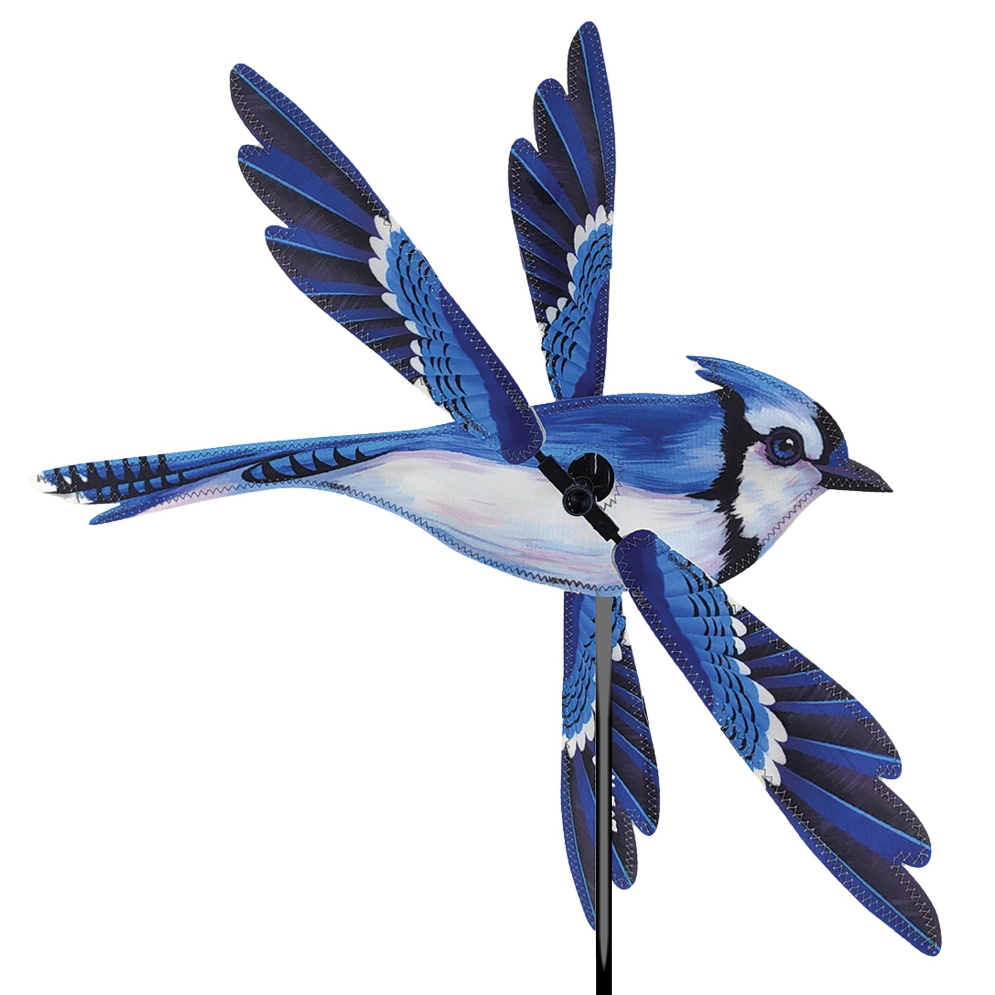 Whirligig Spinner Blue Jay 18" – Vibrant Bird-Themed Design, Weather-Resistant Outdoor Decor, Durable & Lightweight for Patios, Yards, and Gardens - Eye-Catching Wind Spinner