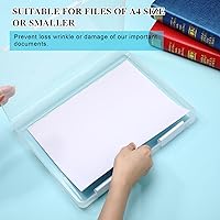 Vista 10 de PerKoop 6 Pcs Clear Paper Storage Box A4 Plastic File Box Document Paper Organizer Storage Board Game Project Cases Containers with Buckle for Black