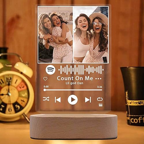 Miniatura 7 de YESCUSTOM Regalo personalizado de la peste de la canción para él su canción acrílica cubierta de álbum acrílico transparente personalizado con