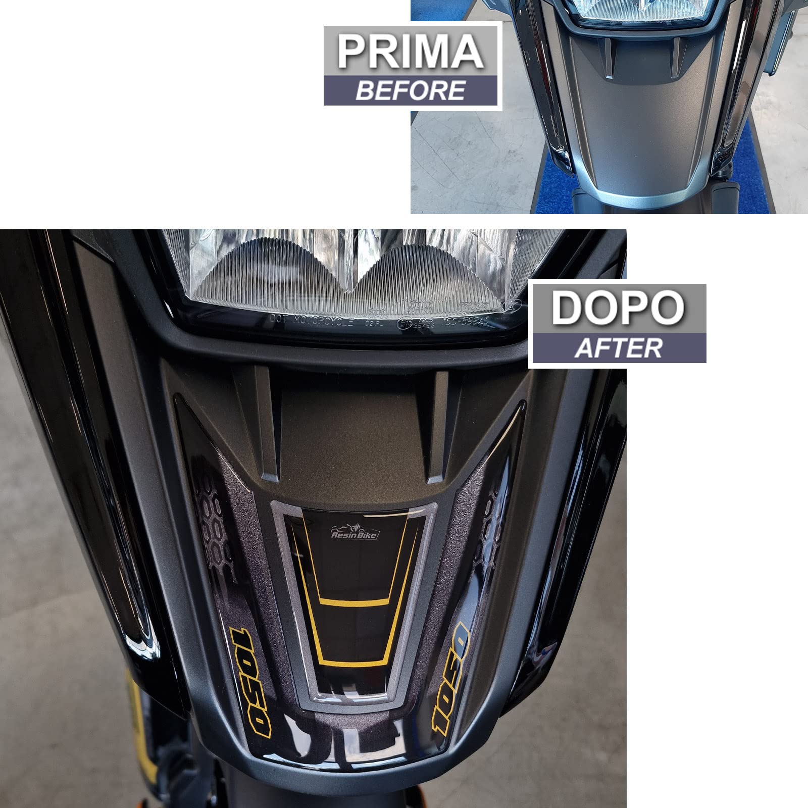 Resin Bike 3D-Harz-Aufkleber Für Suzuki V-Strom 1050 XT ABS 2022 – Schutz Vor Kratzern & Stößen, Made In Italy
