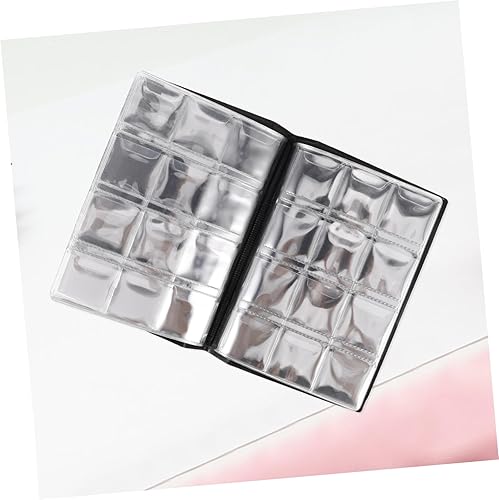 Miniatura 10 de Libro de colección de monedas, 120 bolsillos, tamaño pequeño, color negro, para tarjetas de identificación