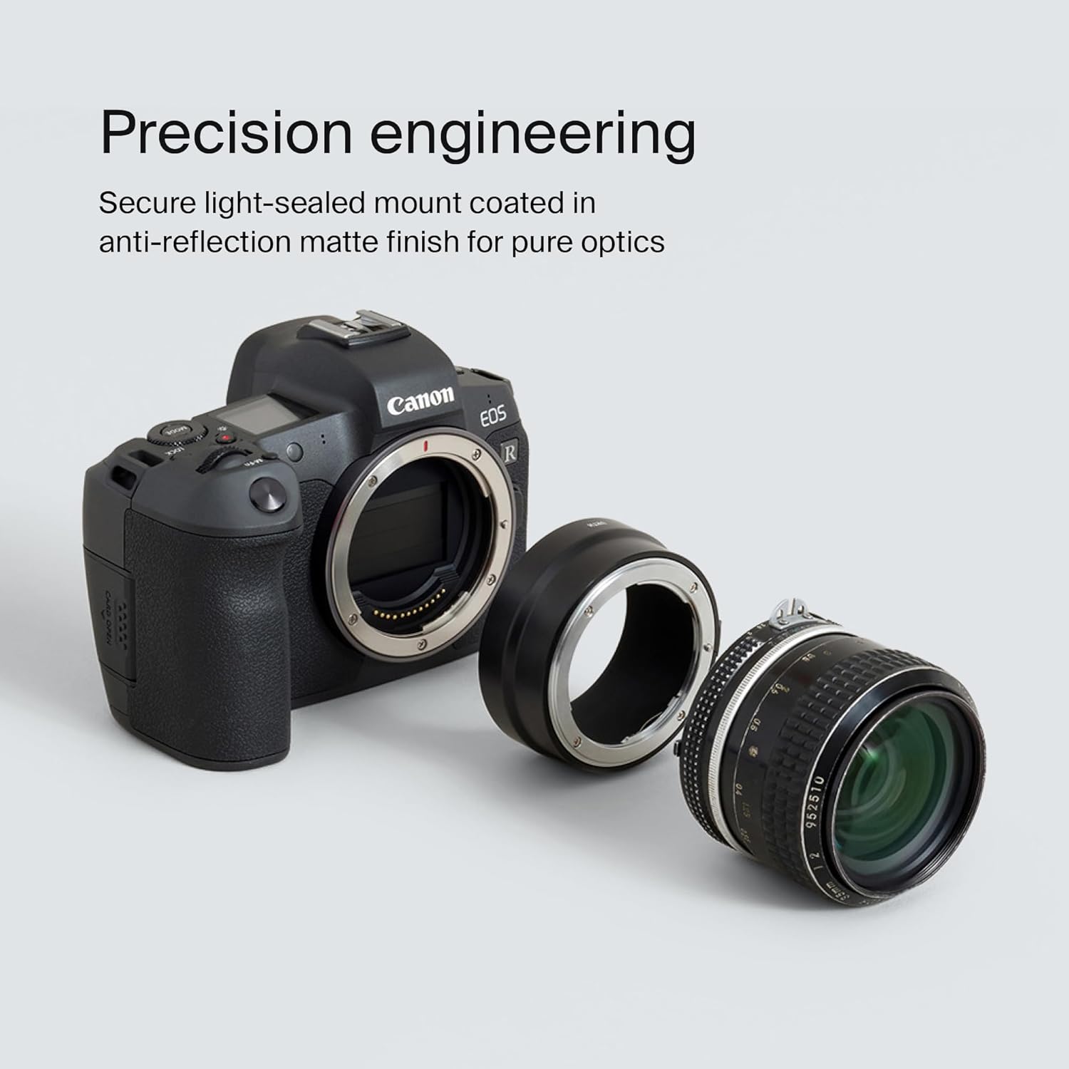 Urth Lens Mount Adapter: Compatible with Nikon F Lens to Canon RF Camera Body
