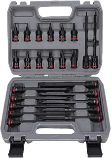 3/8 Tum Drive Impact Socket Set, 24-delars Chrome Vanadium Stål | Star Bits Sockets T10-T60, 12 korta och 12 långa, formblåst hölje, mekanisk bilreparation