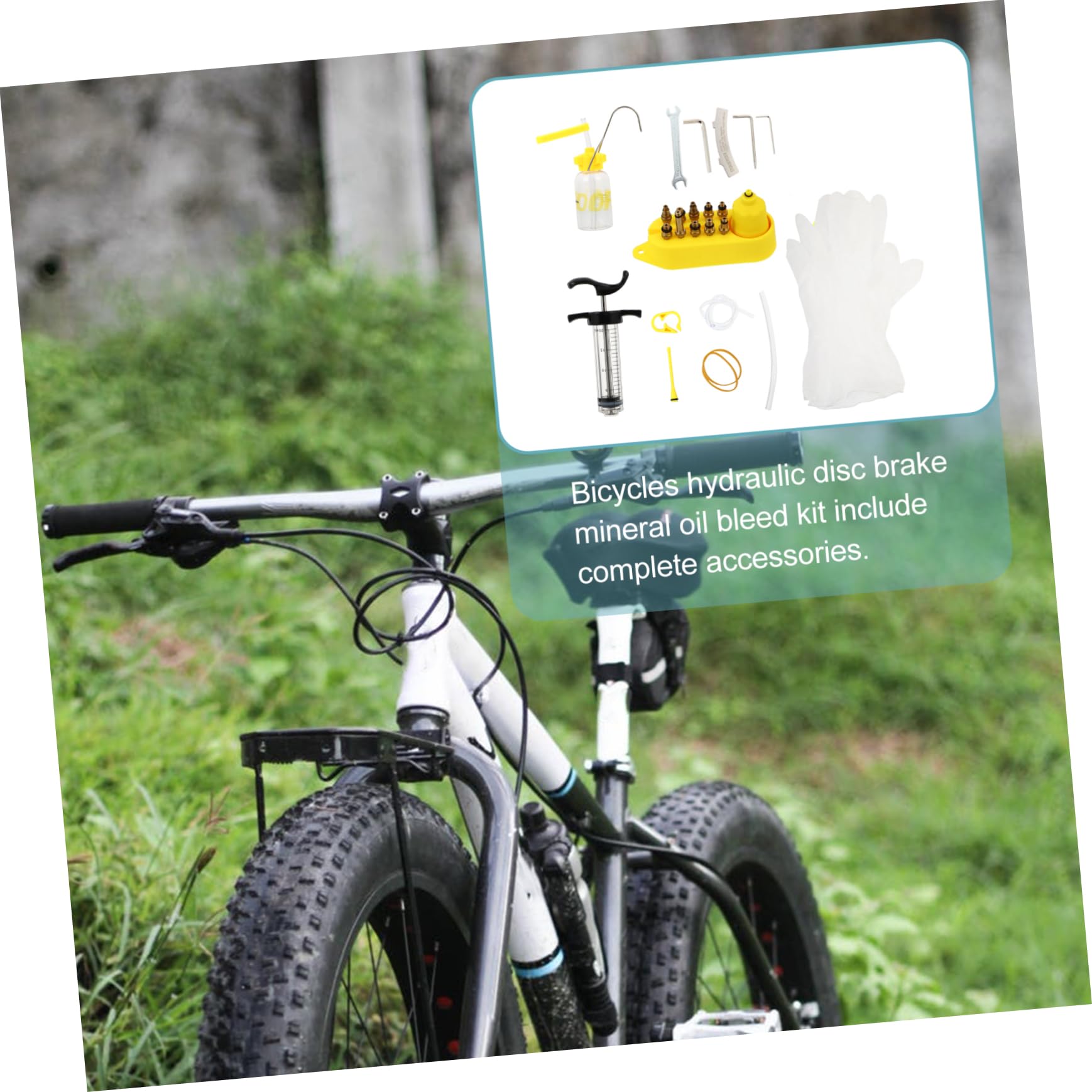 TOYANDONA Kit de Purge Huile pour Freins à Hydraulique de Vélo Outil de Réparation avec Accessoires Universels Optimisé pour Systèmes