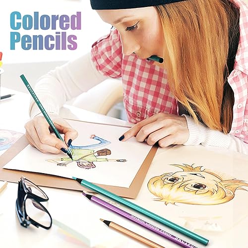 Miniatura 8 de Lápices de colores metálicos, juego de 12 lápices de dibujo profesionales para libros de colorear para adultos, suministros de arte para artistas,