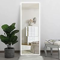 Vista 10 de NeuType Espejo arqueado de longitud completa, 71 x 32 pulgadas, espejo grande de cuerpo completo con marco de metal de aluminio, protección contra