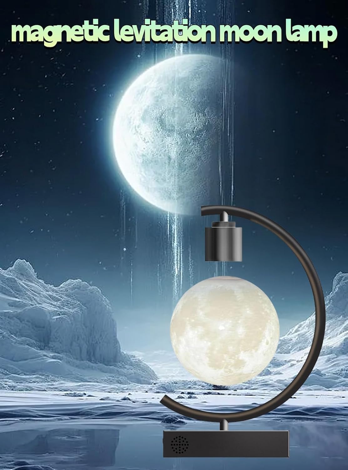Amazon.co.jp : 浮遊月ランプ、3色 磁気浮上ムーンランプ スピーカー