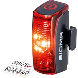 Luz Delantera Bicicleta Sigma SIGMA SPORT INFINITY Luz led para bicicleta con 16 h de duración, luz trasera a batería homologada por la ley de transporte en carretera de Alemania StVZO