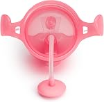 Munchkin Any Angle Click Lock Weighted Straw Trainer Cup, 7 Oz, 1 Pack, Pink