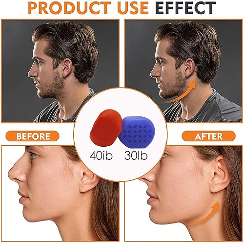 Miniatura 3 de Ejercitador de mandíbula, tabletas de silicona para ejercitar la mandíbula - Potente entrenador de mandíbula para principiantes, (Bule