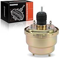 A-Premium 7" Dual Diaphragm Vacuum Power Brake Booster for Street Rods, Hot Rods, Muscle Cars, Trucks & Vans - Replaces PB7537 (No Master Cylinder)