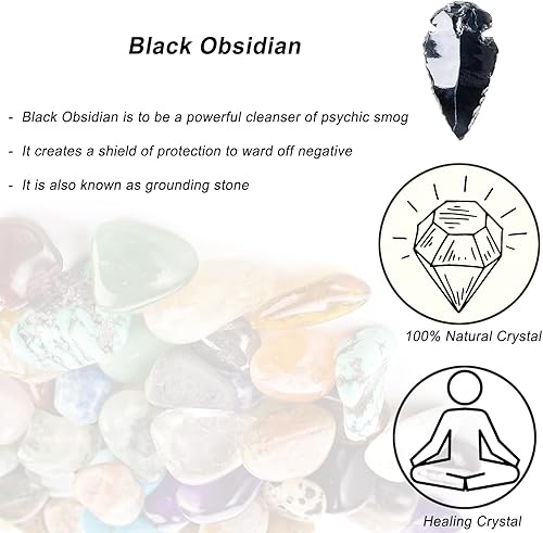Miniatura 2 de Punta de flecha de obsidiana negra de 2 pulgadas con bolsa de transporte, cristal natural y piedra curativa, cabeza de flecha de roca de pedernal,