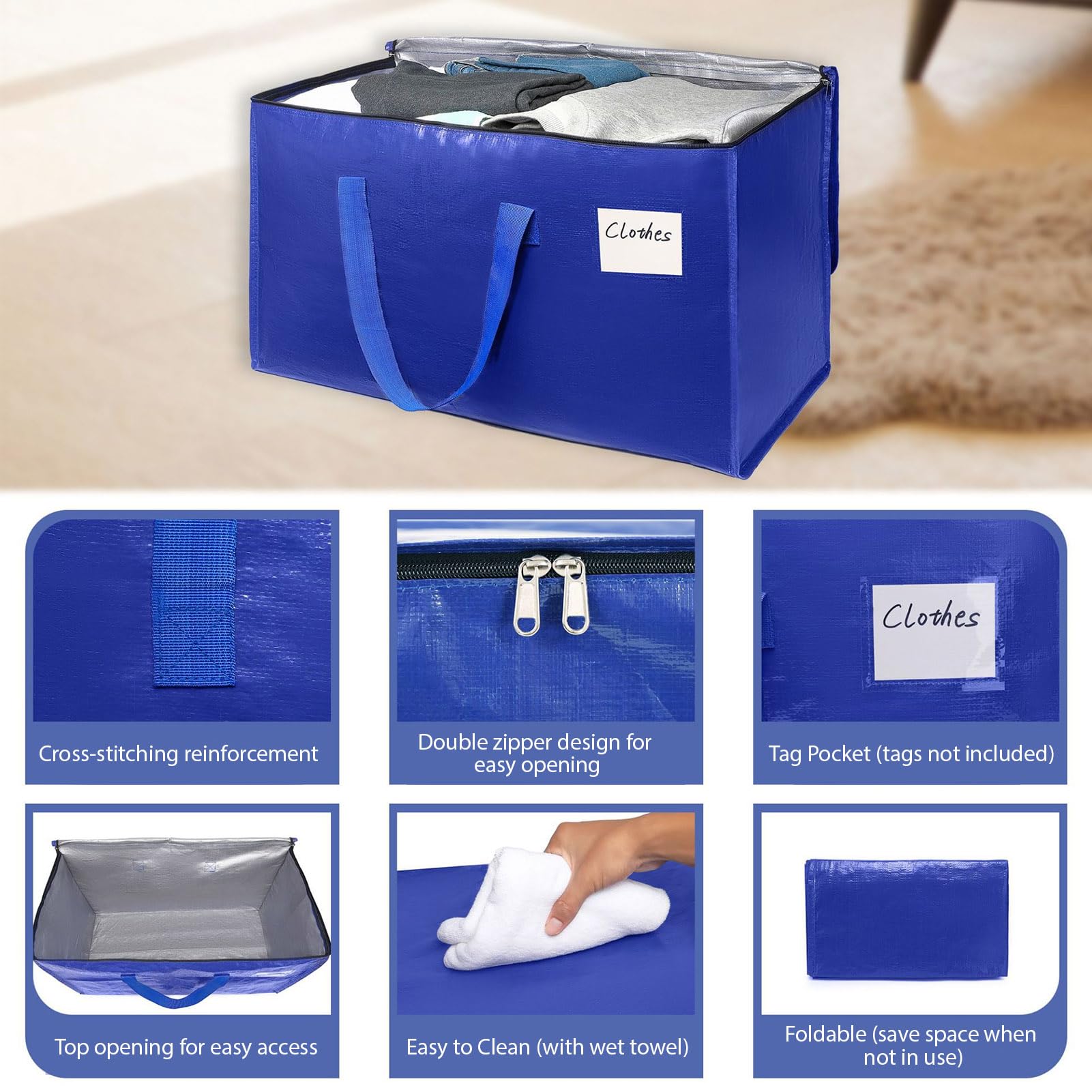 4 Pack 90L Moving Bags - Image 3