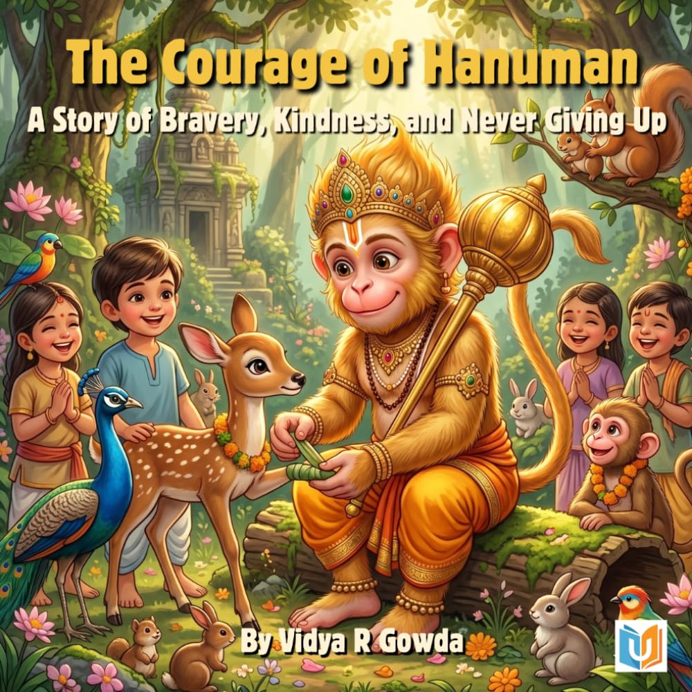 The Courage of Hanuman: A Children's Picture Book Inspired by Hindu Mythology About Bravery, Kindness, and Never Giving Up