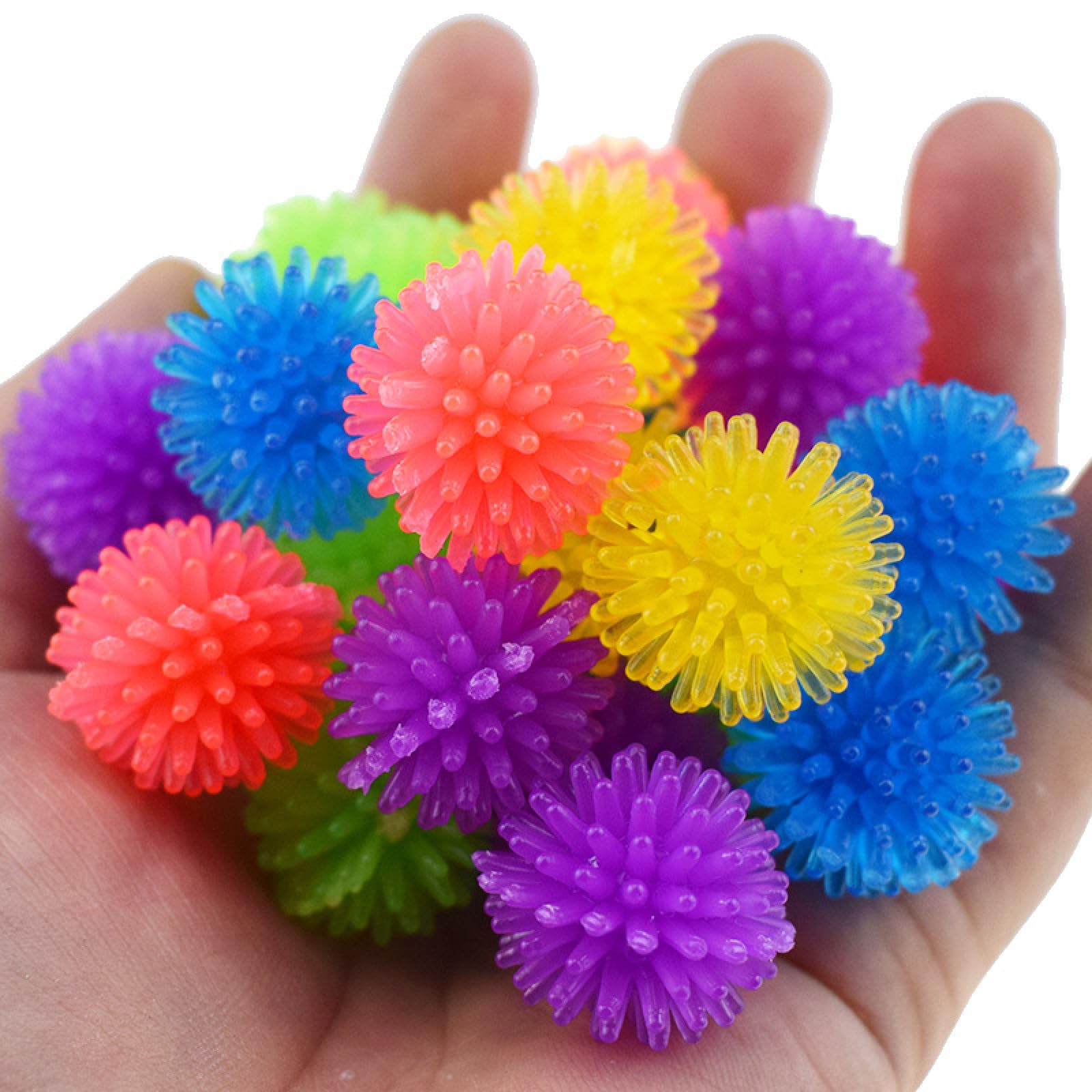 Giocattolo per gatti con piume, Giocattoli for gatti, simpatico giocattolo for, palla rimbalzante, interattivo colorato con punta morbida da masticare, 20 pezzi