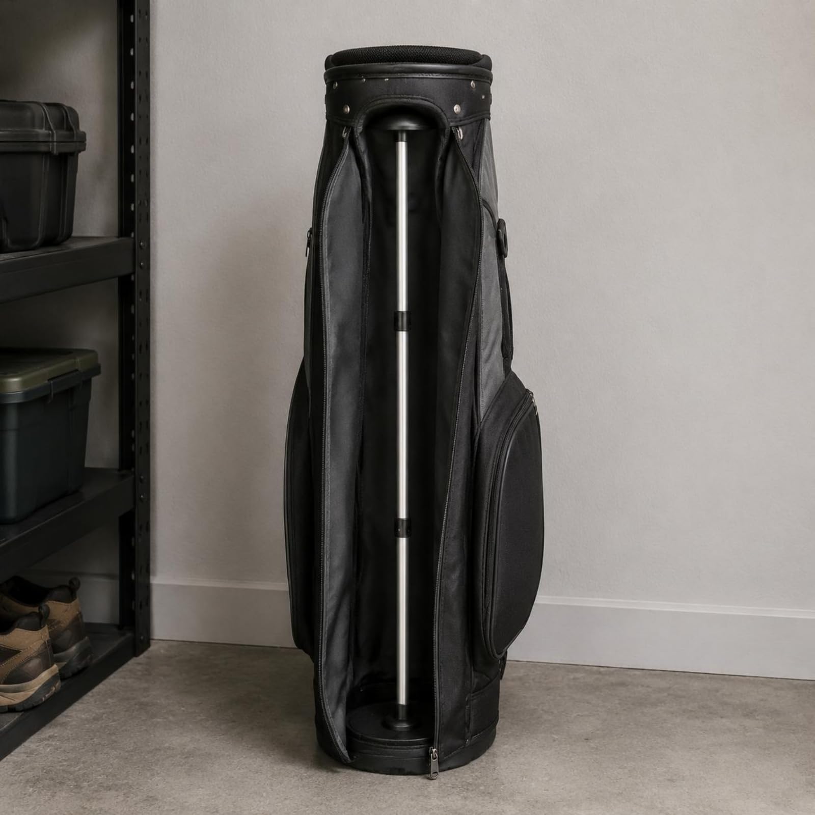 Soporte para Equipo de Golf Soporte Vertical Barra Funcional Accesorio Sencillo Material Portátil Adecuado para Práctica en Campo Uso Doméstico y Traslado