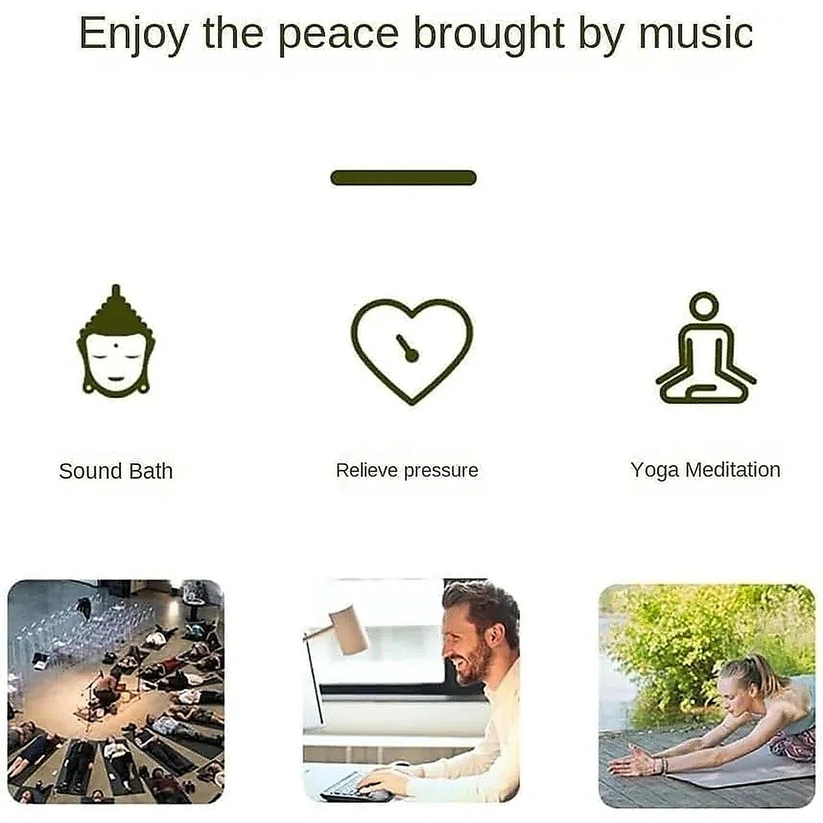 Suono curativo sonoro, 9 toni meditazione Swing Chime per relax e benessere, include martello gratis
