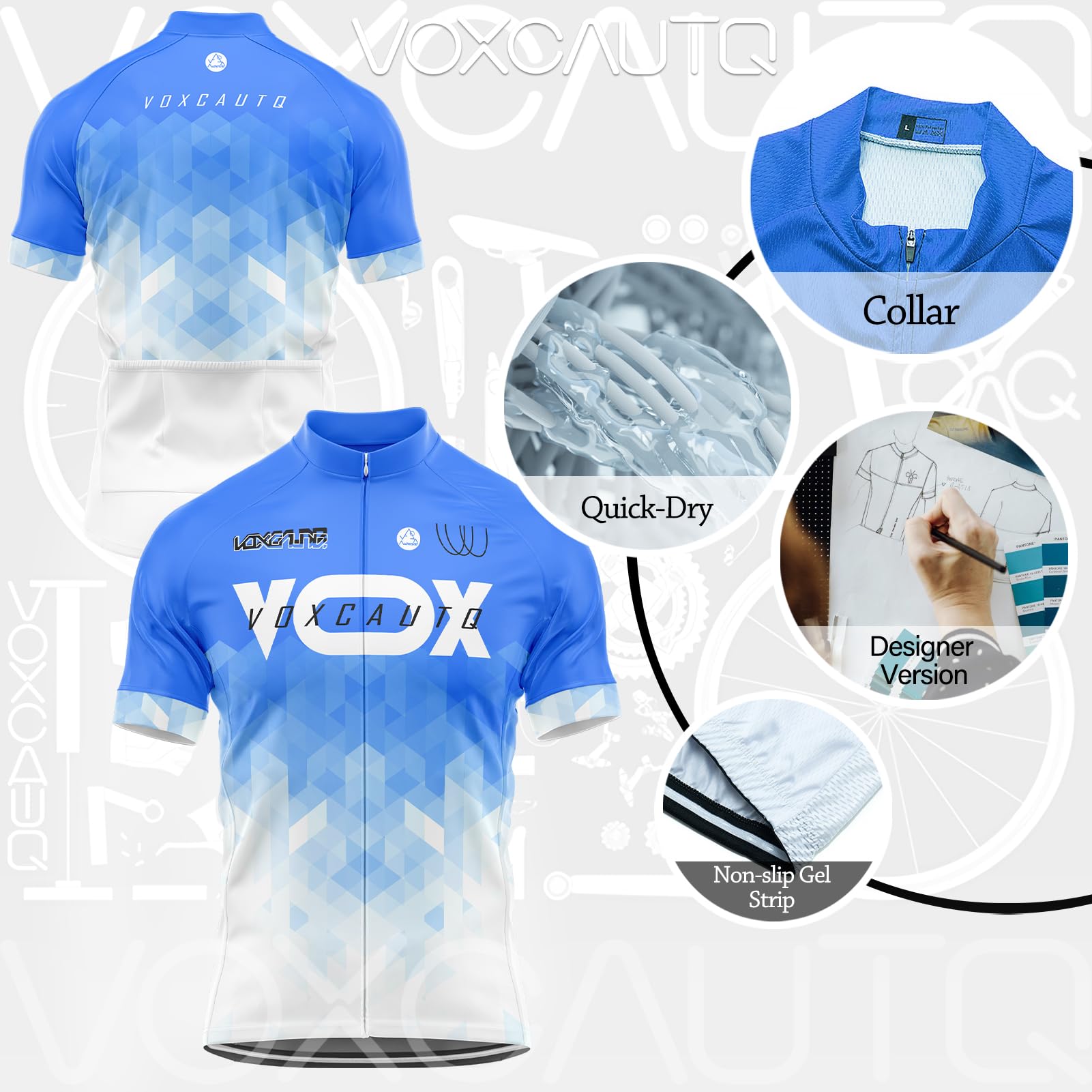 Abbigliamento Ciclismo Set Manica Corta Tuta Ciclismo Uomo,Maglia MTB Traspirante Ad Asciugatura Rapida per Mountain Bike,Asciugatura RapidaTraspirante
