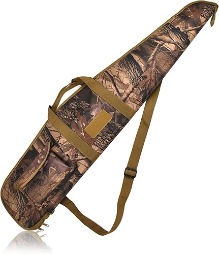 AUMTISC Funda suave para pistola de rifle de 414549 pulgadas, bolsa de transporte para rifles de alcance con correa de hombro ajustable y bolsillo