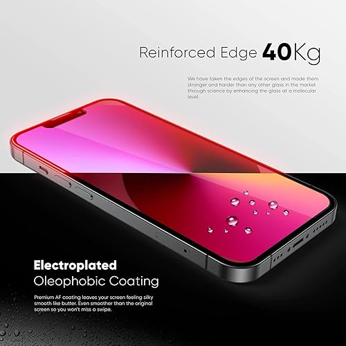 Miniatura 5 de FLOLAB NanoArmour ONETIME - Funda compatible con protector de pantalla para iPhone 15 Pro, vidrio templado ultra transparente de grado militar,