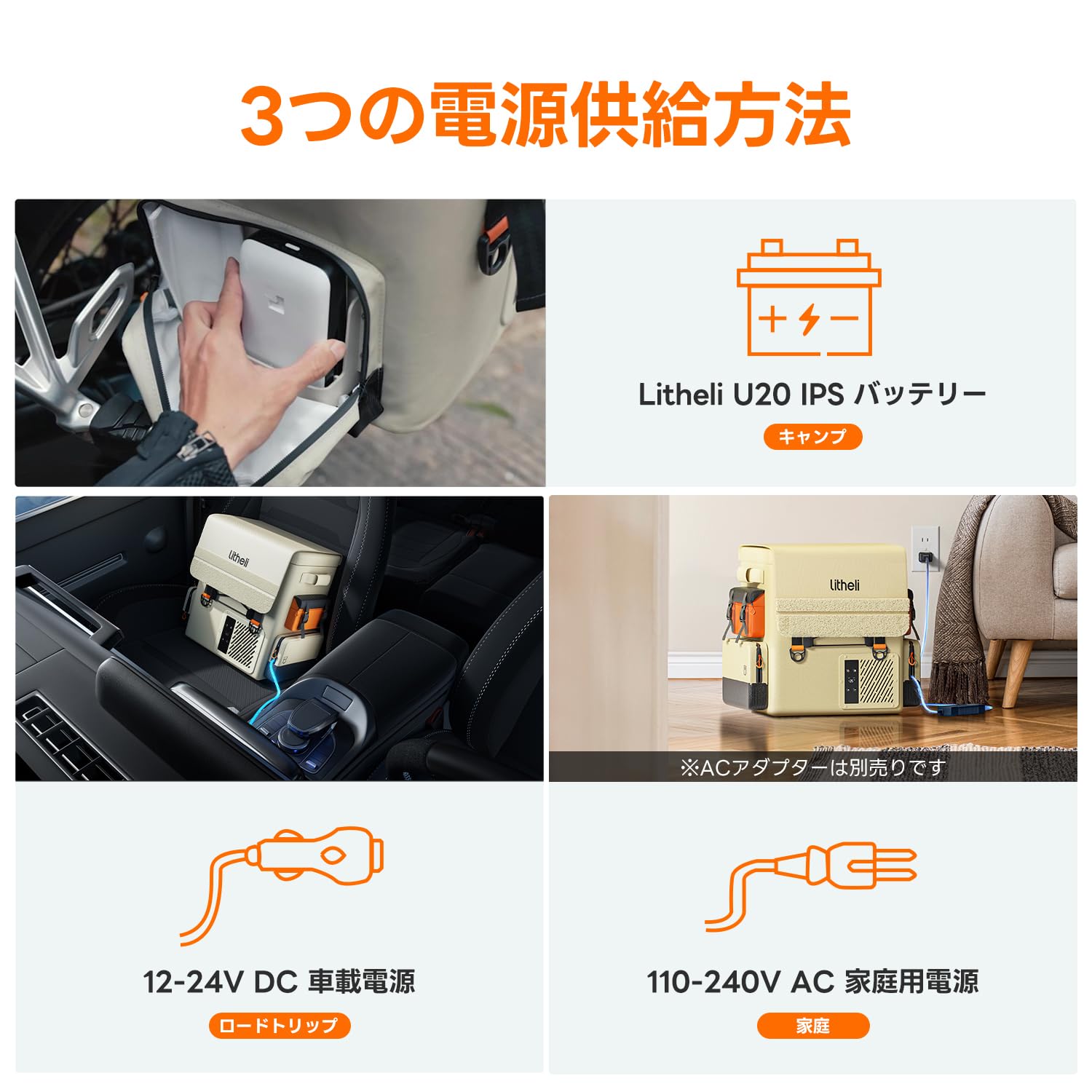 Amazon.co.jp: Litheli ポータブル冷蔵庫 車載冷蔵庫 16L -20℃～20