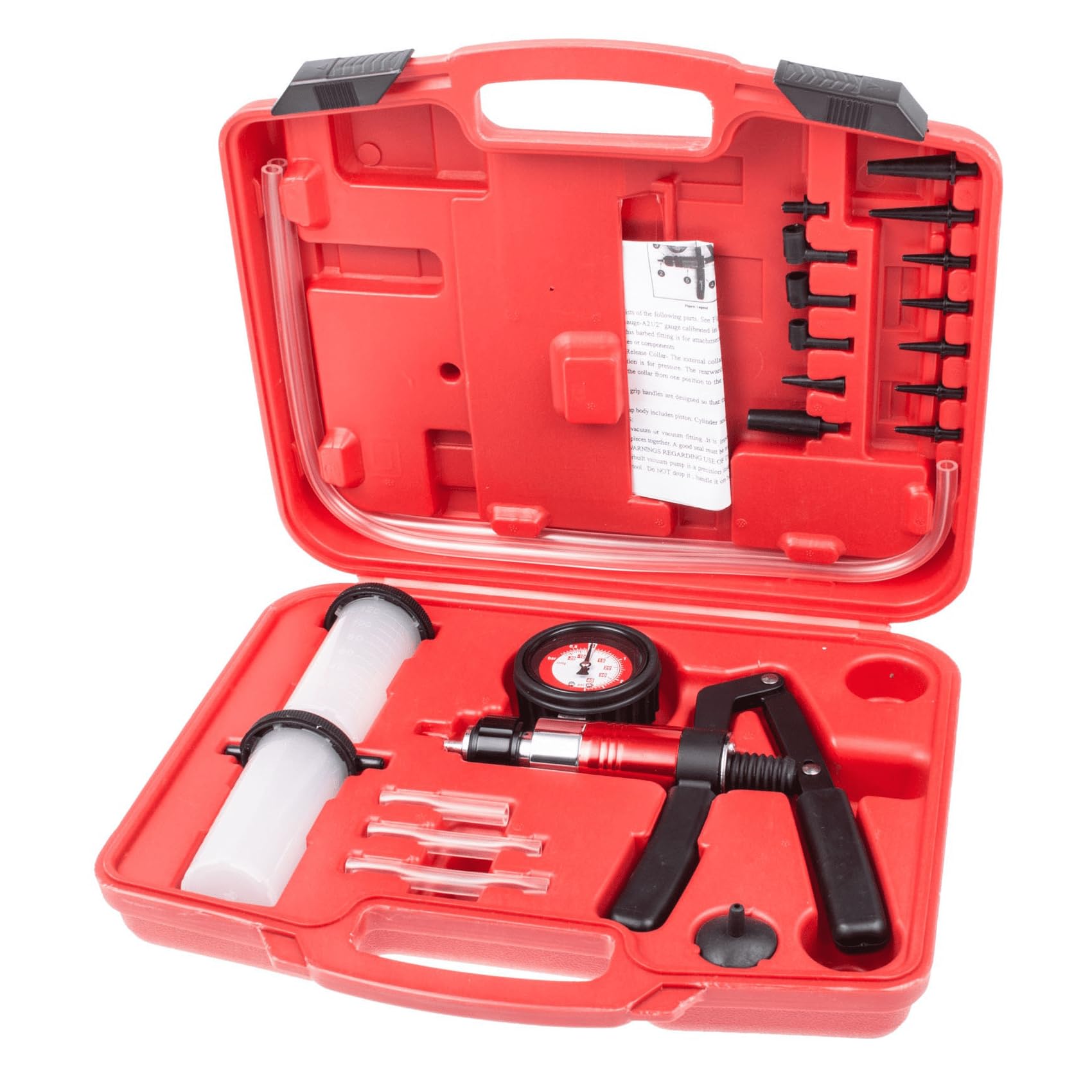 3S SuperSamaStore Kit Tester e Pompa a Vuoto Manuale: Valigetta con Accessori per Spurgo Freni, Test Depressione, Diagnosi Valvole, Sensori, Turbo, Egr, Diesel, Moto