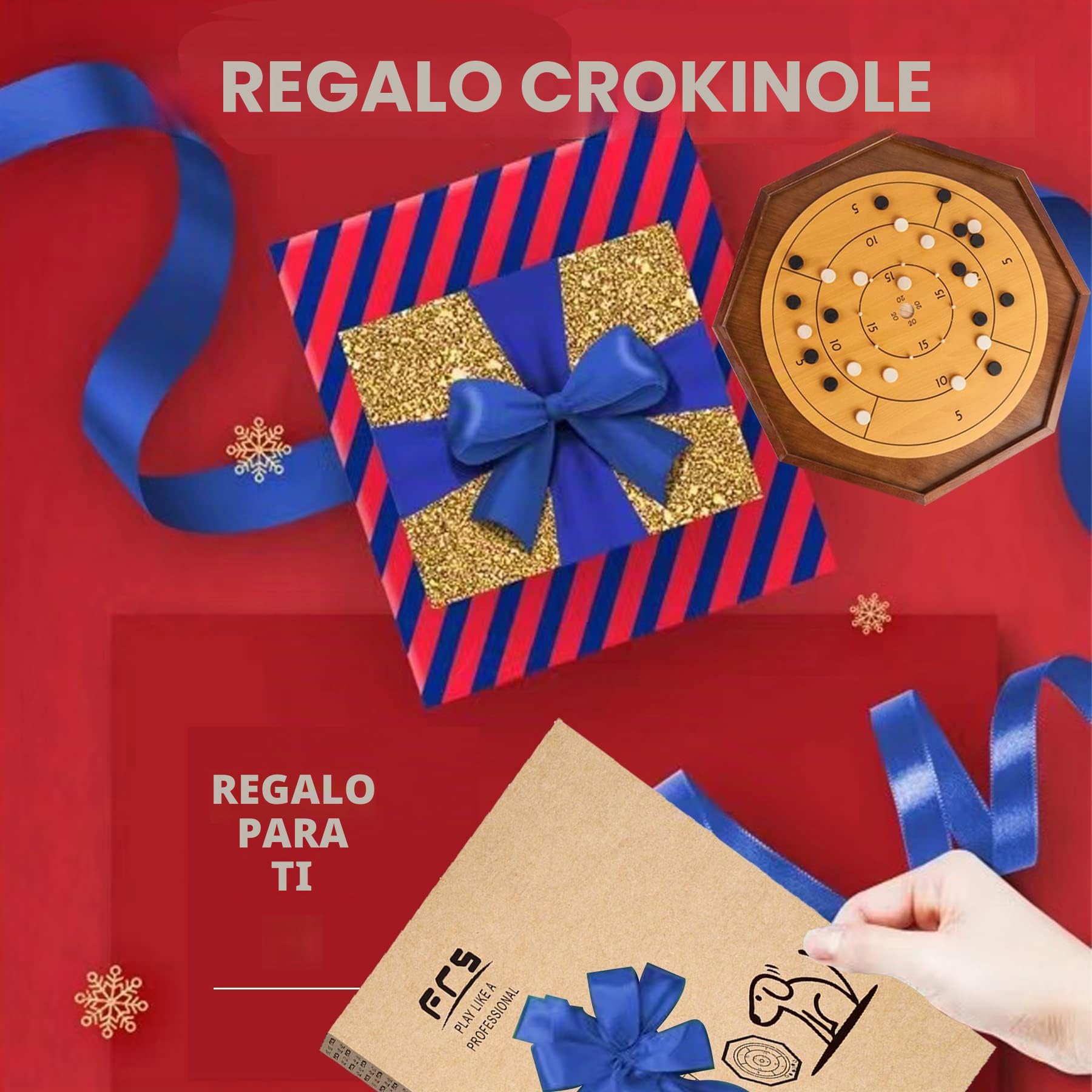 Torneo Crokinole and Checkers, juego de mesa oficial de crokinole de 76 cm con superficie de juego de 26 pulgadas, juego de mesa de la herencia canadiense para dos jugadores, juegos de destreza