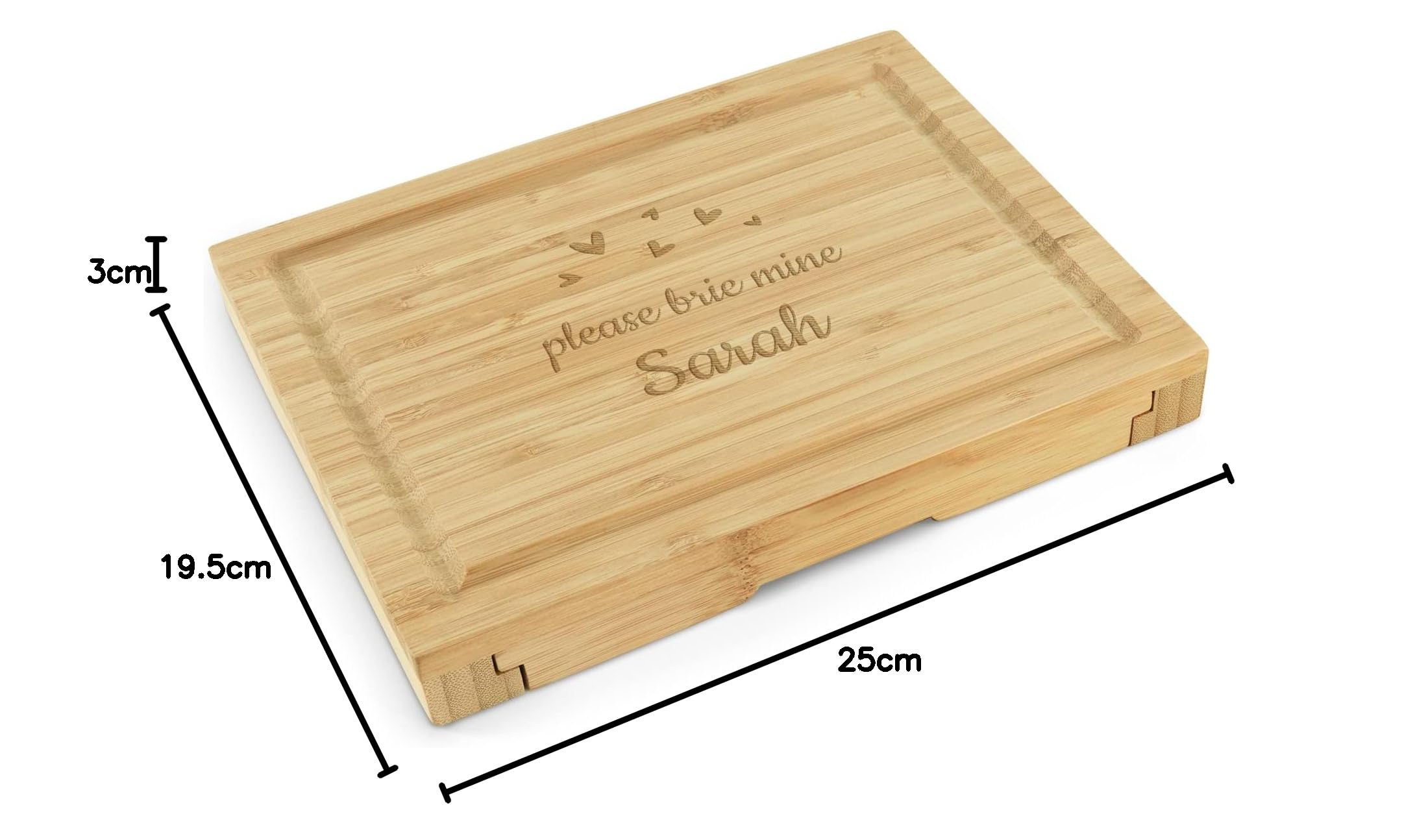 Maverton Plateau à Fromage Personnalisé 25cm Avec Accessoires - Cadeau Homme Original