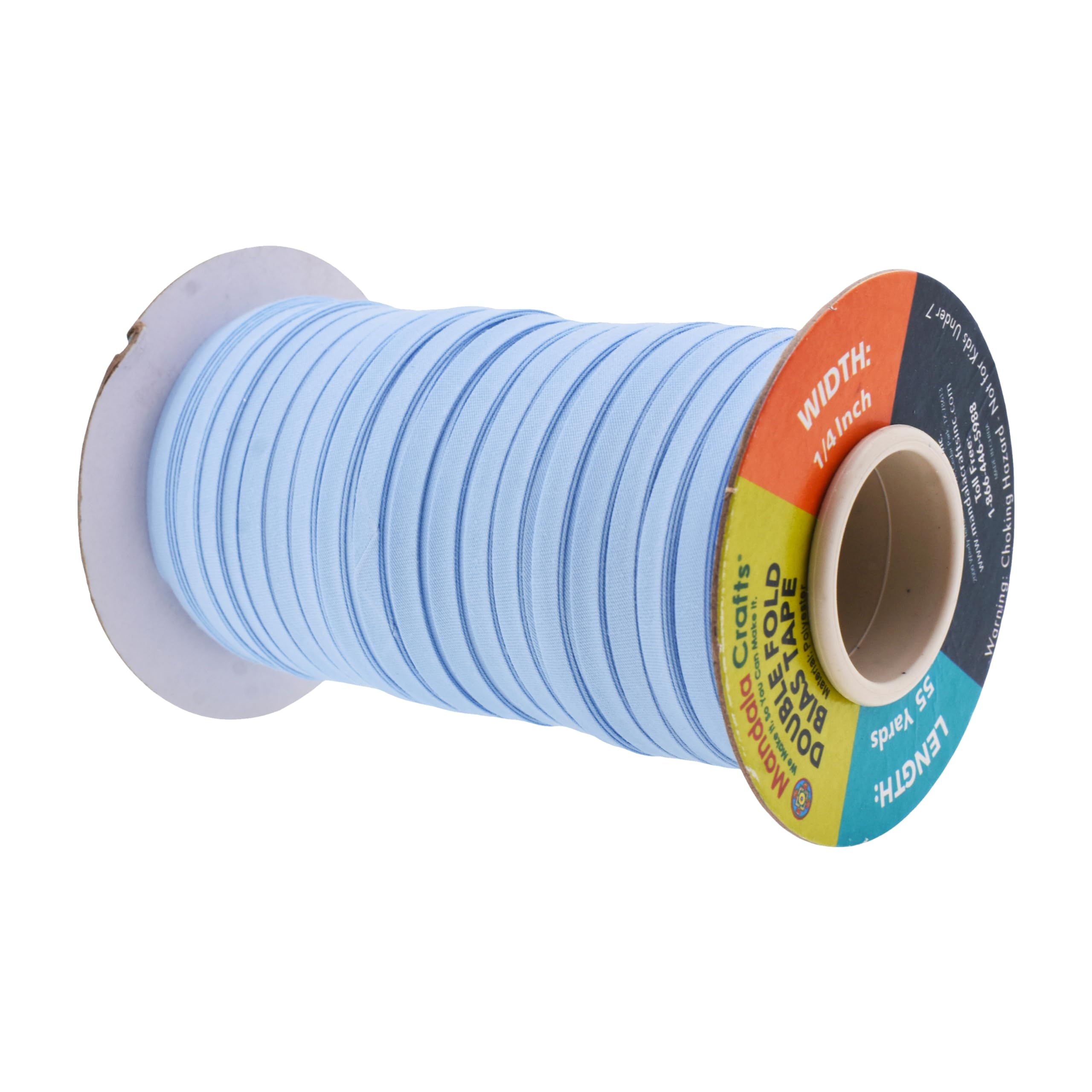 Mandala Crafts Double Fold Bias Tape - 55 Yards, 1/2 Inch, Aquamarine - Sewing & Quilt Binding - View #7