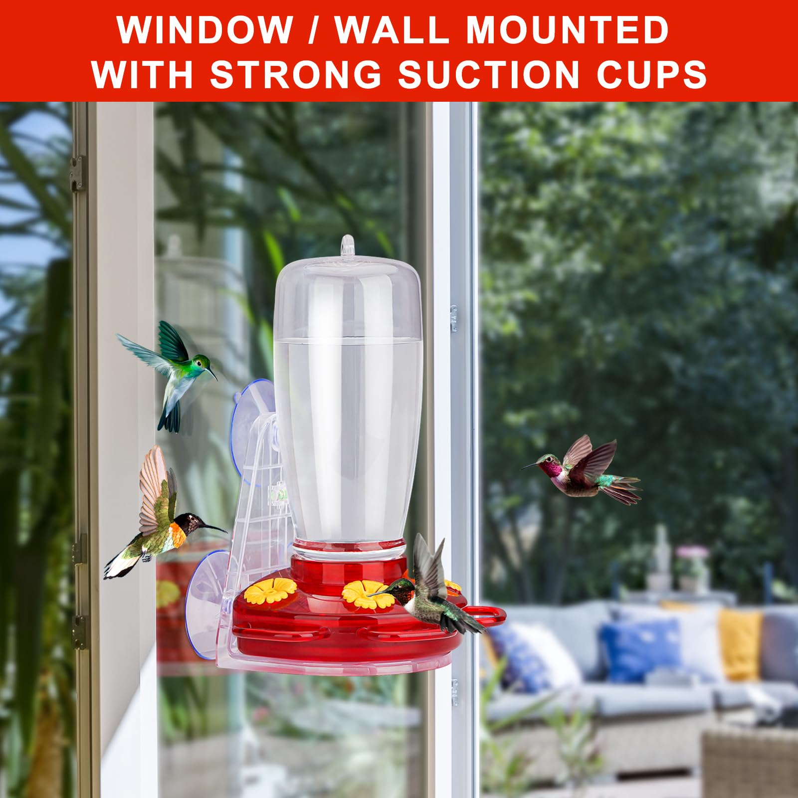 Mangeoire Oiseaux Exterieur,Mangeoire Oiseaux Transparente En Acrylique,Mangeoire à Oiseaux Avec