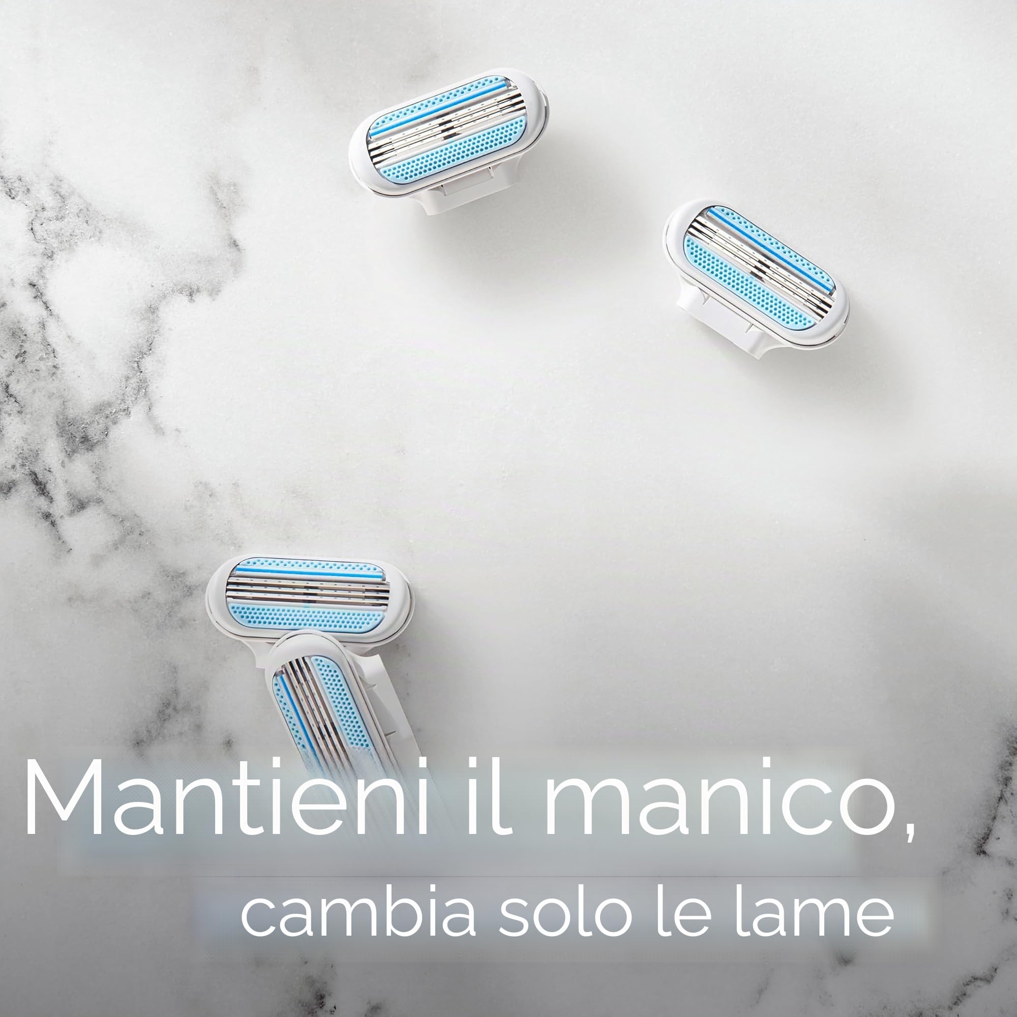 Gillette Venus Lame per rasoio lisce da donna, confezione da 12 ricariche, SkinCushion aiuta a proteggere dalle irritazioni da rasatura, confezione può variare