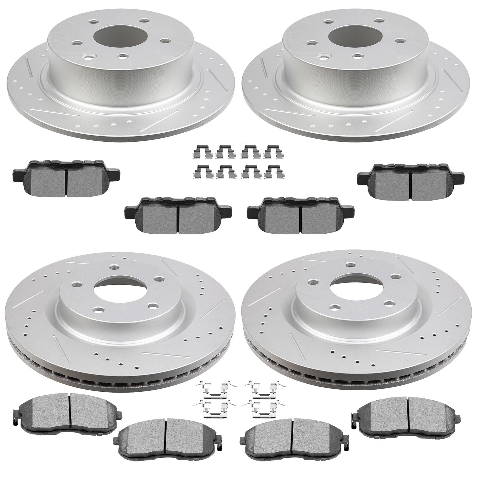 ブレーキローター 4枚セット + ブレーキパッド ディスクプレート ブレーキパッド セット DIO-zx ライブディオZX