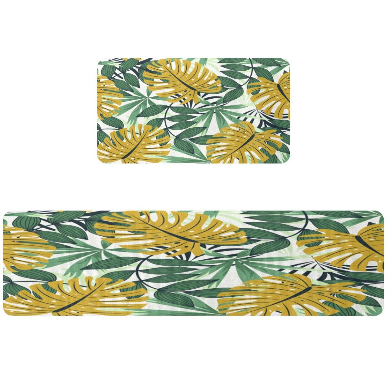 Alfombrillas de cocina VAPOKF de diseño tropical lavables para el cuarto de lavado