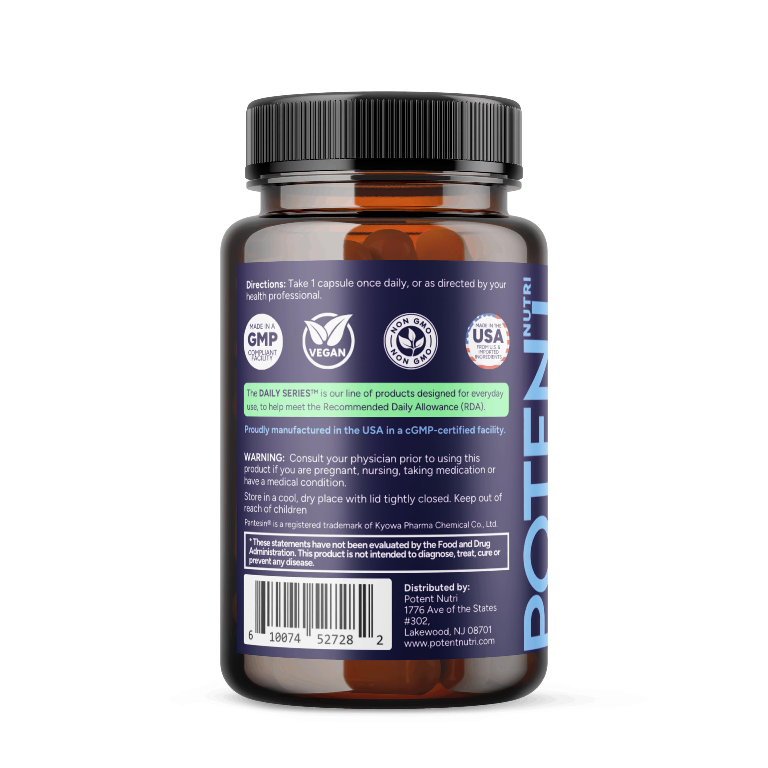 Low Dose B-Complex - 60 Capsules - Full Spectrum Daily Support - Well Tolerated, Easy to Swallow - Daily Energy & Wellness Support* — Amazon image 6