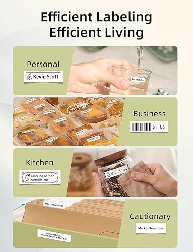 Miniatura 6 de MakeID - Máquina etiquetadora con cinta de 35 pulgadas para la oficina casa editar organización con fuentes de máquina de escribir escritura con