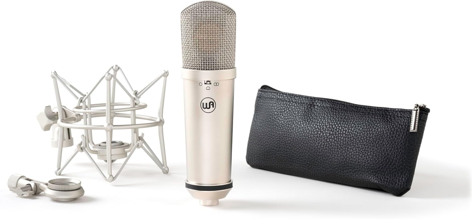 Warm Audio WA-87jr Large Diaphragm Condenser Mic with Shockmount, Rich Studio-Grade Sound for Vocals, Instruments, Podcasts, Nickel - Image 5