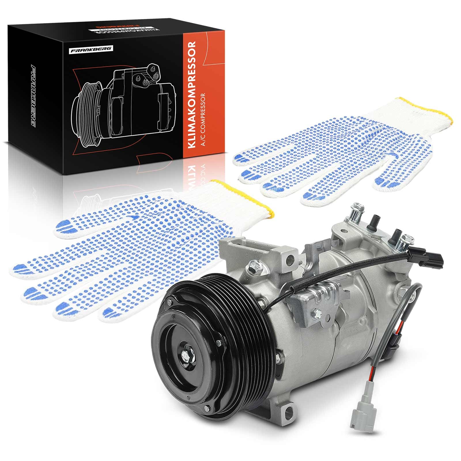 Frankberg Klimaanlagen Kompressor mit Kupplung Kompatibel mit M.e.g.a.n.e III Coupe DZ0/1 B3/BZ0/1 KZ0/1 M.e.g.a.n.e CC EZ0/1 (Grand) Scénic III JZ0/1 Replace# 926009944R, Öl vorbereift