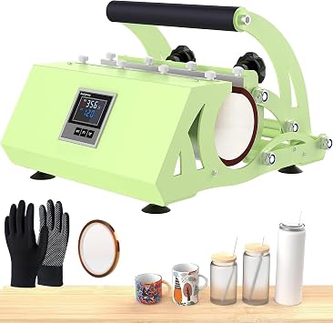 Roller Heat Press, Mug Press for Stainless Steel, Ceramic, Glass Roller, Universal 11oz 15oz 16oz 20oz 30oz Roller Press110V