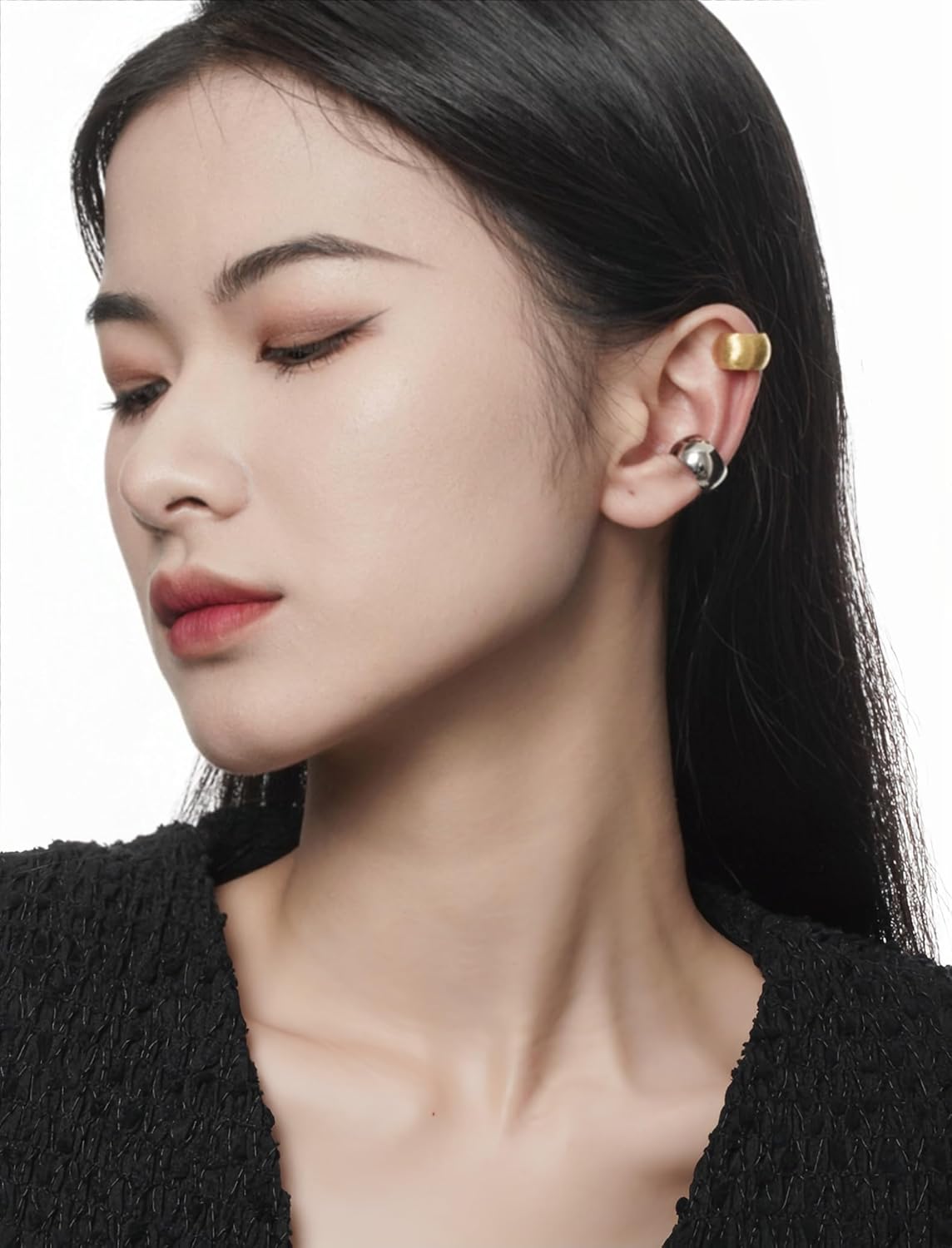 JO WISDOM Cuff Earrings 925 Sterling Silver Ear Cuff Earrings Non-Piercing Clip On Earrings Cartilage Cuff Earrings Conch Wrap Ear Cuffs Fine Jewelry for Women