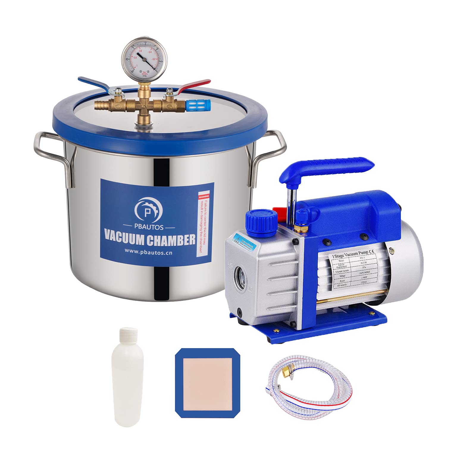 Buy 2 Gallon Vacuum Chamber with Pump, Stainless Steel Vacuum Desing