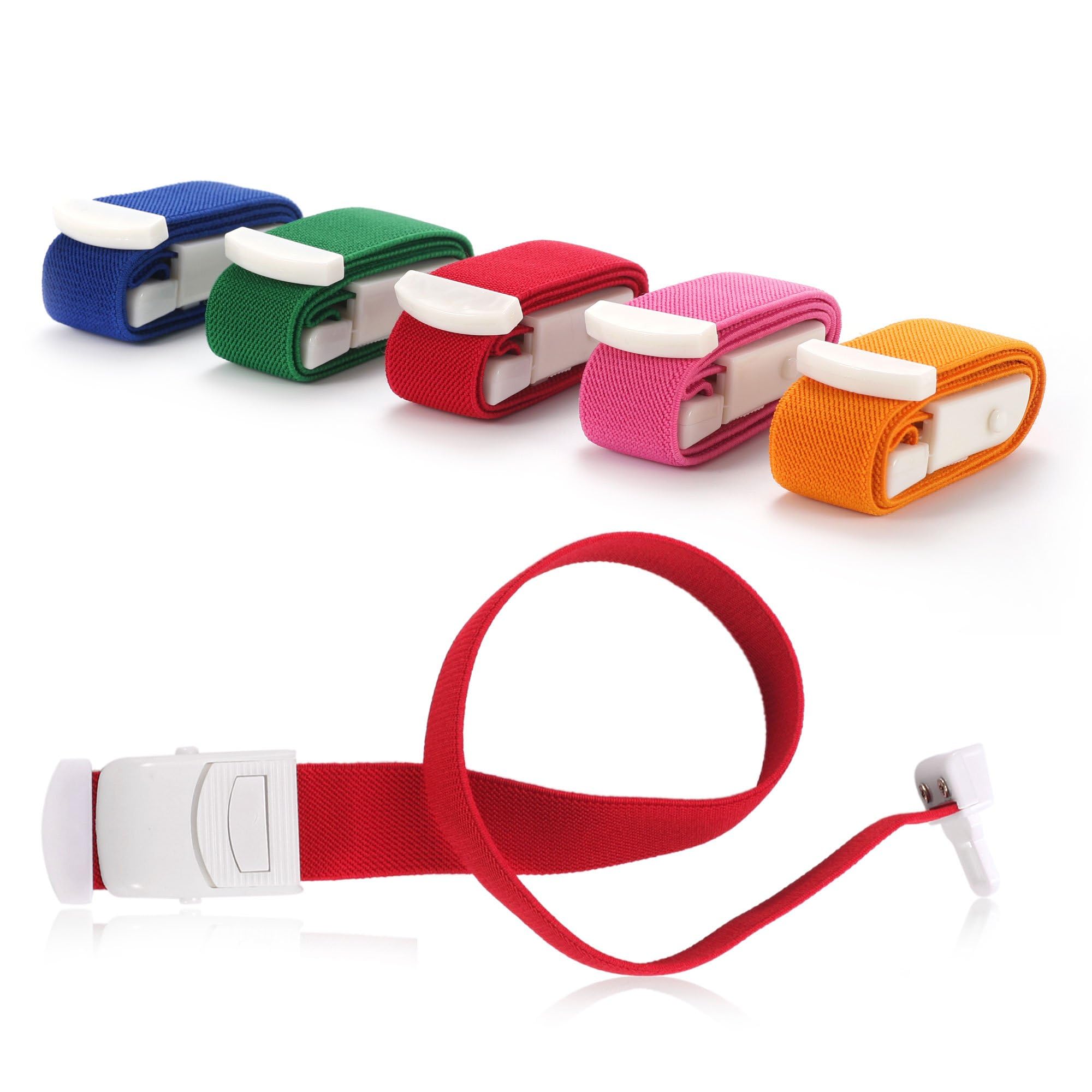 Medicook Tourniquet, 5-Pack Emergency Professional Adjustable Elastic Medical Hemostatic Blood First Aid Quick Release Torniquete with Buckle