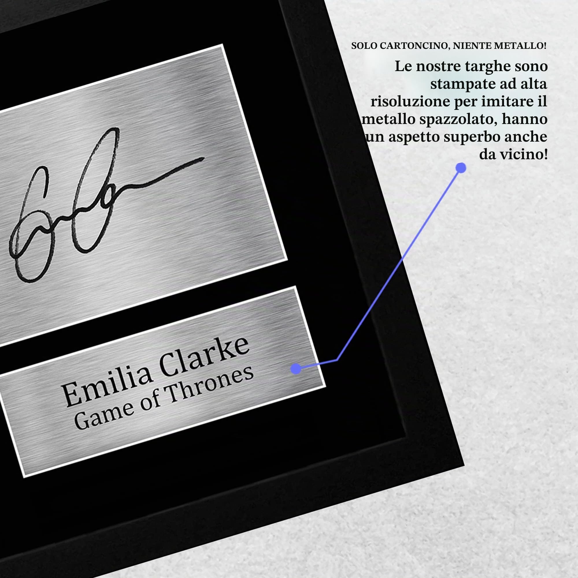HWC Trading Emilia Clarke A4 Incorniciato Firmato Regalo Visualizzazione Delle Foto Print Immagine Autografo Stampato Per Game Of Thrones Tv Show Fan