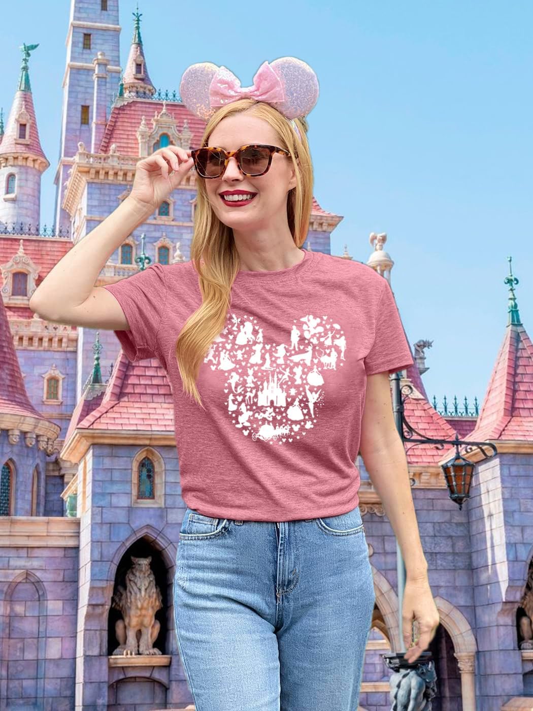 Women Magic Kingdom Castle Shirt Castle Fairy Graphic Tee Women Casual Vacation Holiday Short Sleeve Tee Top - Image 2