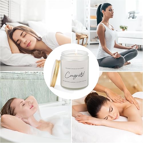 Miniatura 5 de Regalos de felicitación para mujeres, regalos de promoción para mujeres en el trabajo, regalo de vela de trabajo nuevo, regalo de felicitaciones